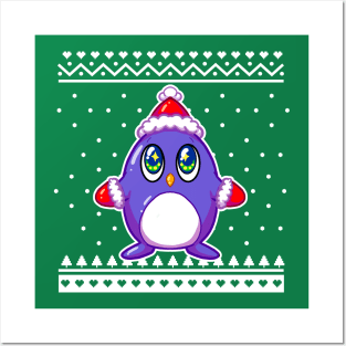 Christmas Sweater penguin Posters and Art